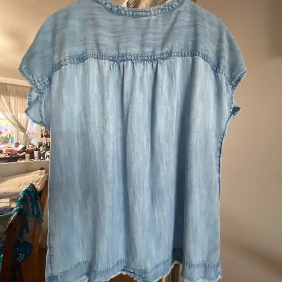 J Jill, size large, denim oversized top - Picture 2 of 4